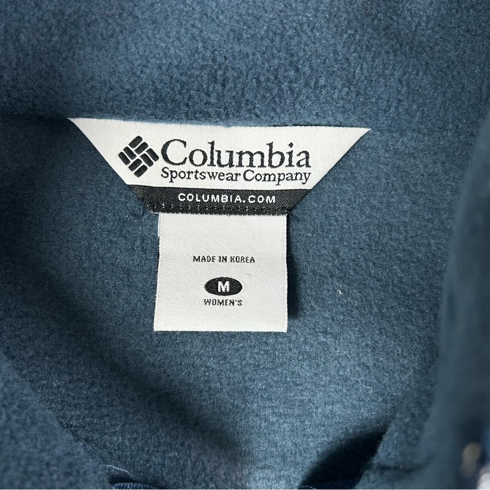 Notre Dame Columbia Fleece Full Zip Embroidered Pockets Blue Women's Size M - Picture 5 of 7